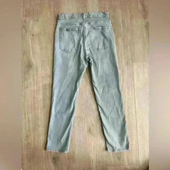 Everlane Womens The Way High Slim Jean Straight Leg Sage Green Size 31 Short - Picture 7 of 12